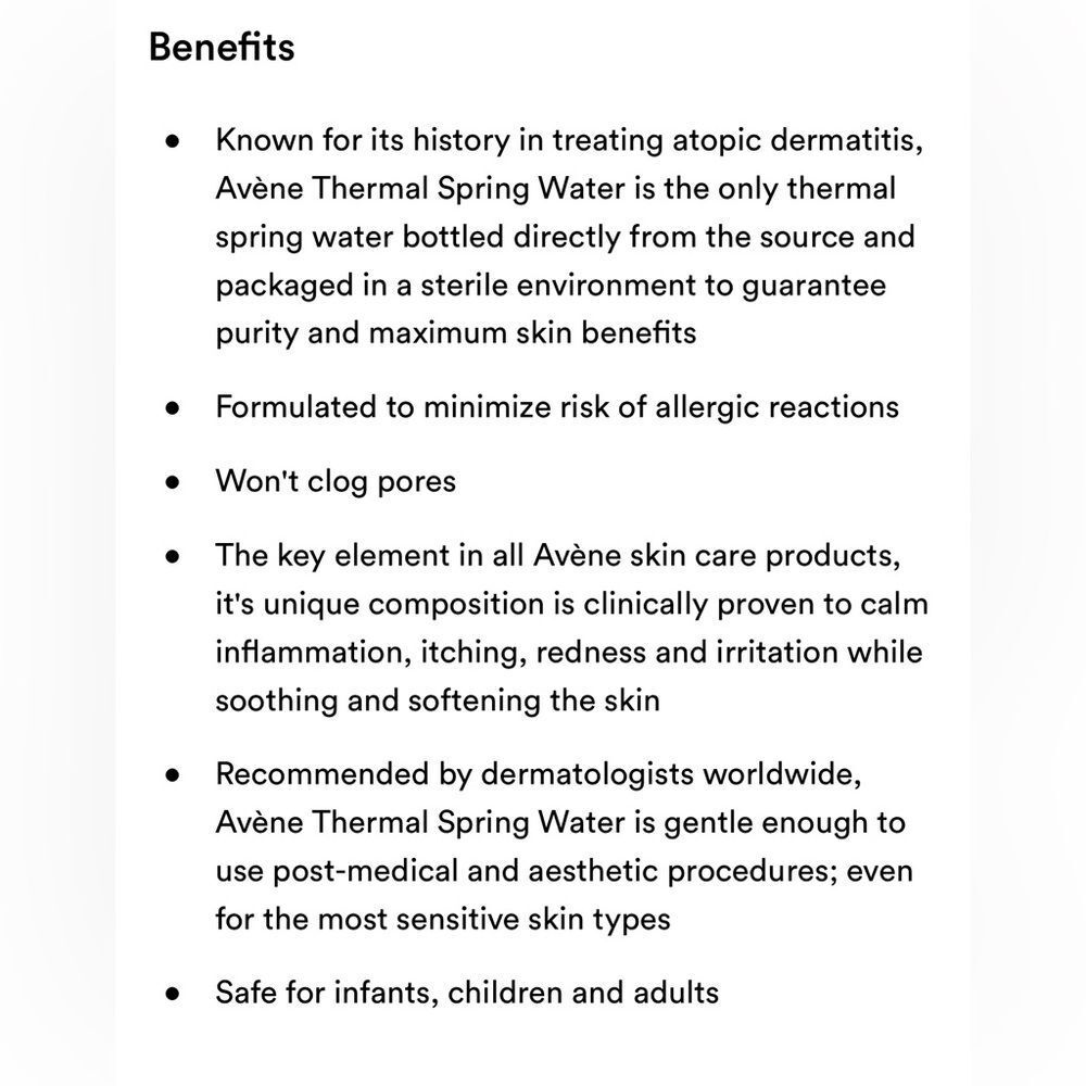 $5 π Avene Thermal Spring Water Safe For Sensitive Skin - Picture 9 of 10